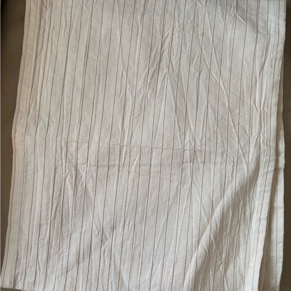 Blush Striped Textured Table Runner